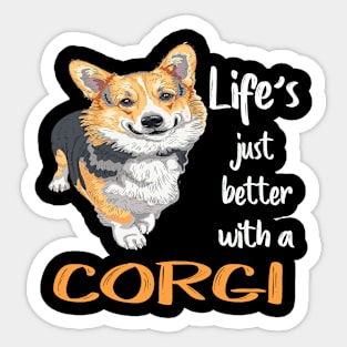 Life'S Just Better With a Corgi (204) Sticker